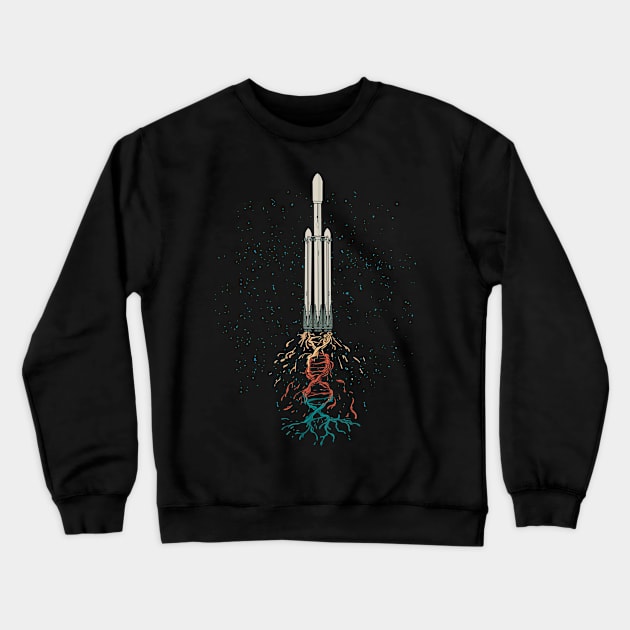 DNA Rocket Crewneck Sweatshirt by Imaginariux